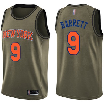 Nike New York Knicks #9 R.J. Barrett Green Salute to Service Youth NBA Swingman Jersey